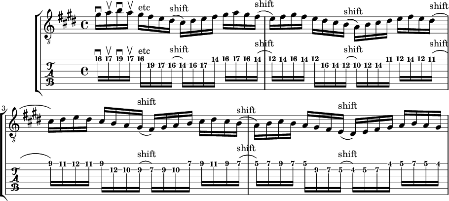 shifting from the final position to the first