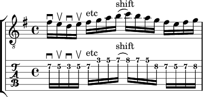 shifting from the first position to the second